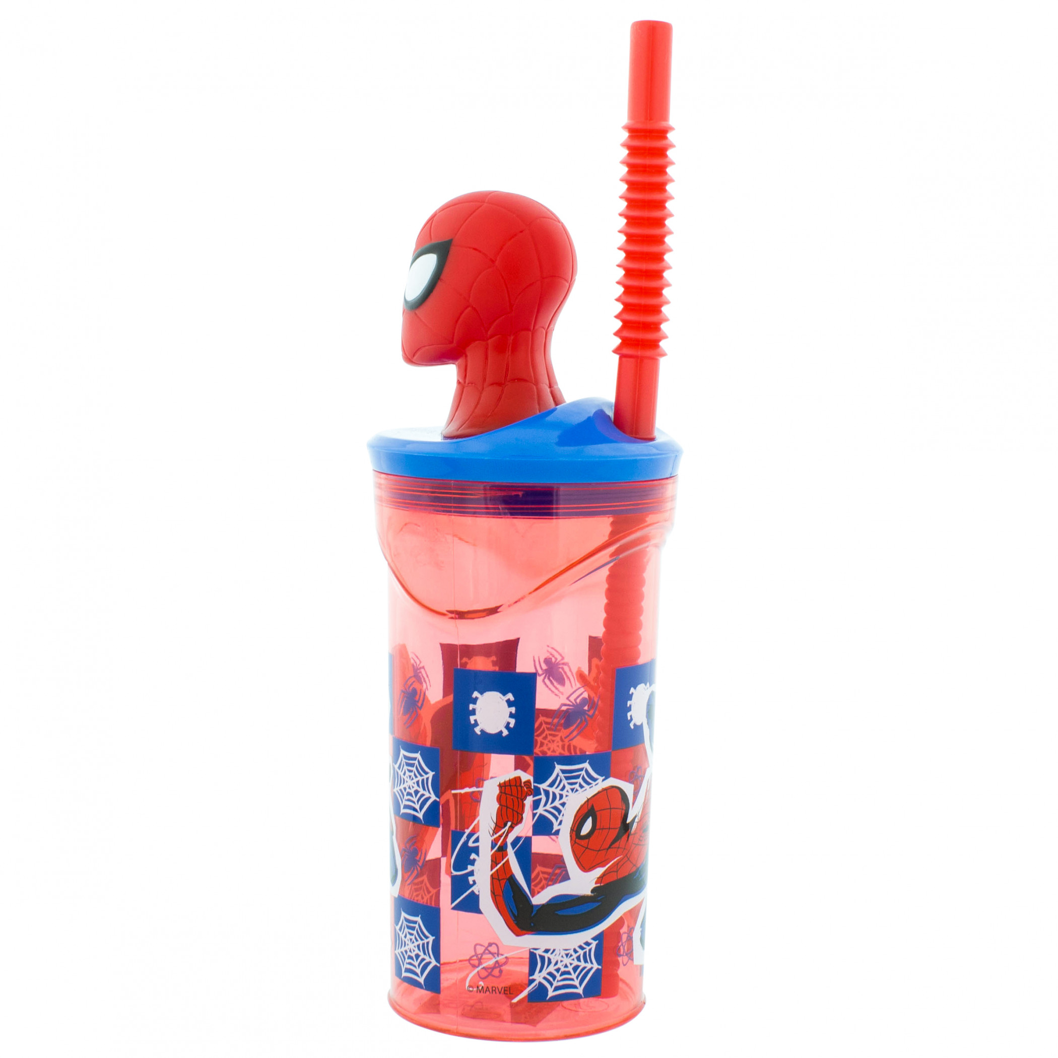 Spider-Man 3D Mask Straw Tumbler